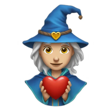 Un sorcier avec des coeur dans les yeux sticker