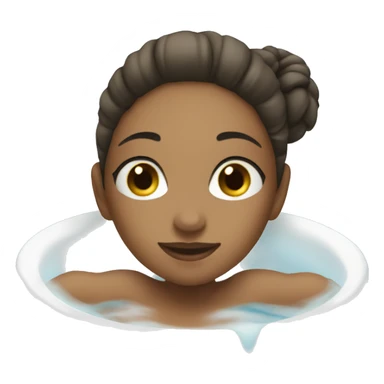 a girl relaxing in the spa sticker