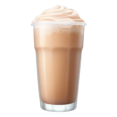 light pink glass with ice latte sticker