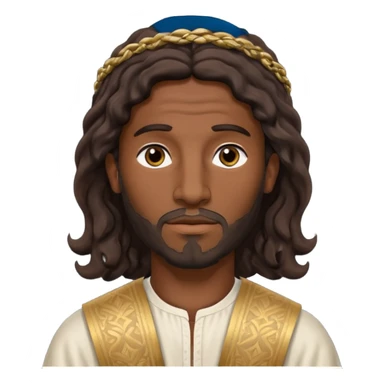 boaz - arab man from the bible no headdress with hair  sticker