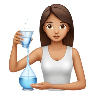 The zodiac symbol Aquarius. A beautiful woman pouring out an elegant vase of water. sticker