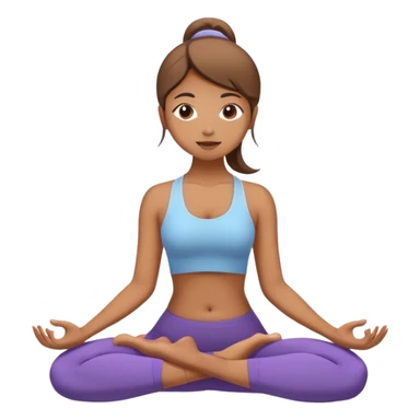 Chica haciendo joga sticker