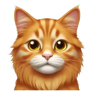 Long hair orange cat with an extra toe sticker