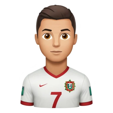 Cristiano Ronaldo soccer player in Portugal jersey number 7 sticker