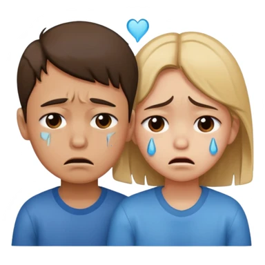 boy and girl heart break sticker