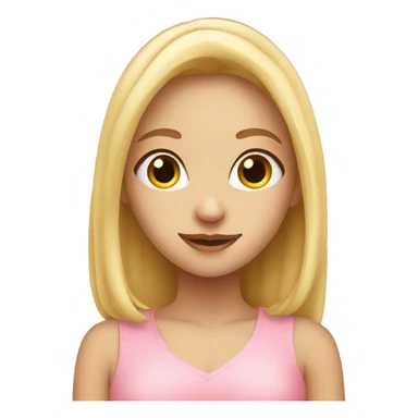 Blonde girl in love heart sticker