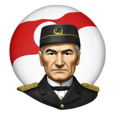 Mustafa Kemal Atatürk And Turkish Flag sticker