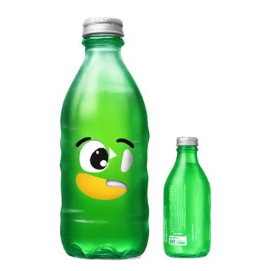Sprite bottle with written CHILL MADI SPRITE at the side sticker
