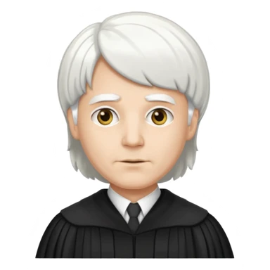 judge with white wig sticker
