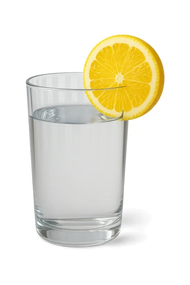 bicchiere di acqua e limone 3d sticker