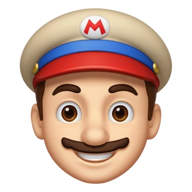 mario with one eyebrow raised and one eyebrow lowered sticker