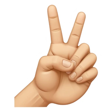 Create an emoji of a right hand. The thumb and middle finger of the right hand are pressed together, with the index finger positioned between them. The remaining fingers are curled into a fist. Add motion lines around the emoji to indicate a downward hand movement. sticker