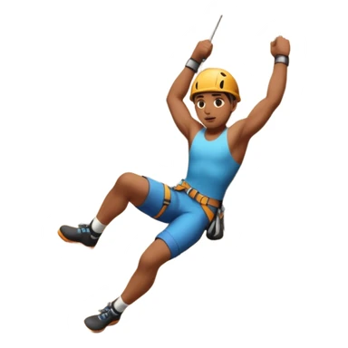 falling rock climbing sticker