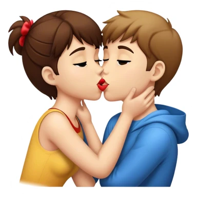 Girl kiss boy sticker