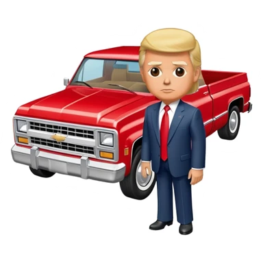Donald trump in a C10 Chevy square body sticker