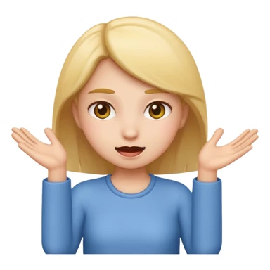 create an original style girl emoji pushing something out  sticker