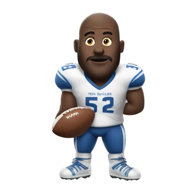 big guy paying football sticker