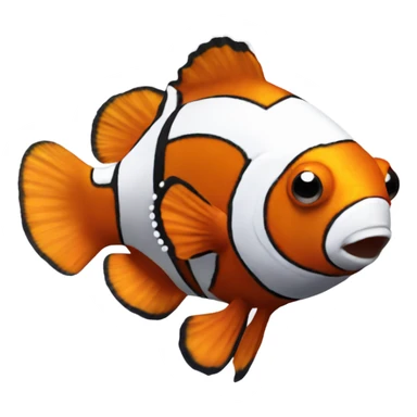 Clownfish with spikes sticker