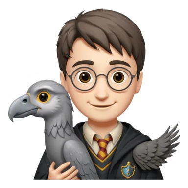 buckbeak and harry potter sticker