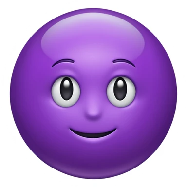 glossy violet sphere, cool purple depth sticker