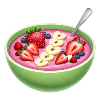 smoothie bowl with strawberries sticker