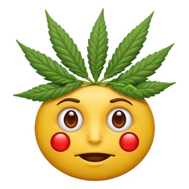Emoji fatigué avec des cernes et un expression de paresseux comme si il avait fumé du cannabis sticker