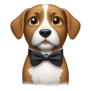 Dog with a tuxedo on  sticker