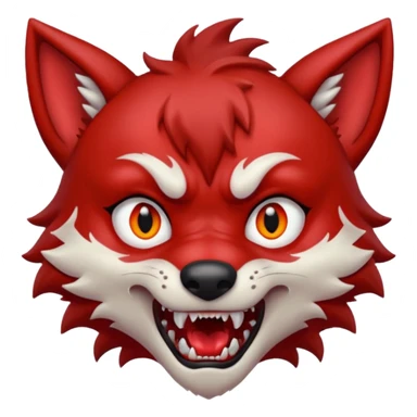 Wolf Boy Red Scared sticker