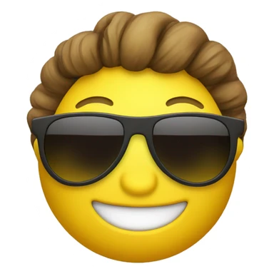 Yellow emoji thumbs up with sunglasses sticker