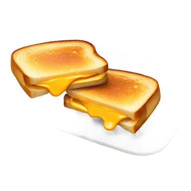 Grilled cheese sandwich on white plate sticker