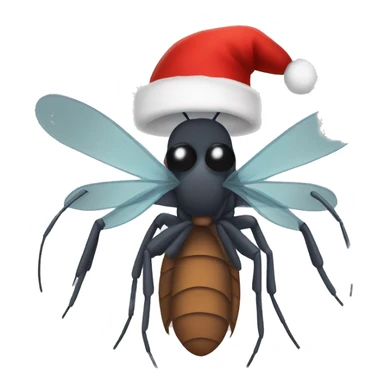 Christmas hat mosquito  sticker