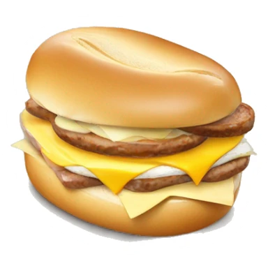 Sausage egg and cheese bagel sandwich sticker