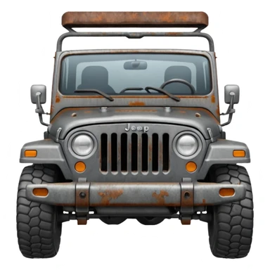 Old Jeep wrangler grey sticker