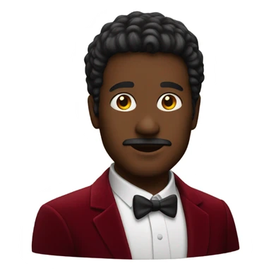man in Dark red velvet suit sticker