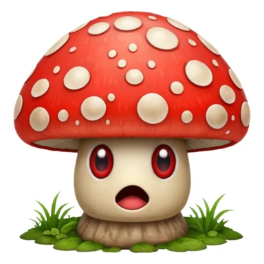 a rabid mushrooms with eyes sticker