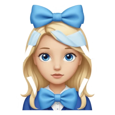 menina com laço  sticker