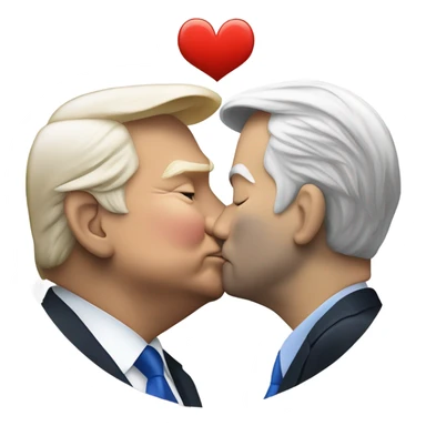 donald trump kissing jaroslaw kaczynski sticker