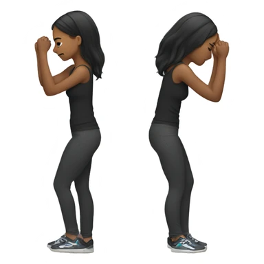 Girl bending over sticker