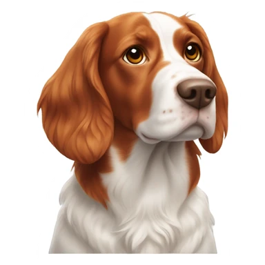 A Brittany spaniel dog sticker