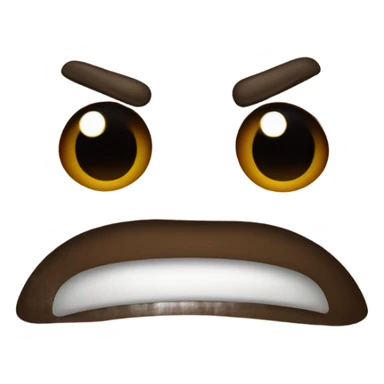 Poop with mad face sticker