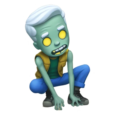 Ghoul vault boy on the ground sticker