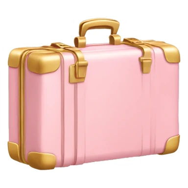 Light pink golden suit case  sticker