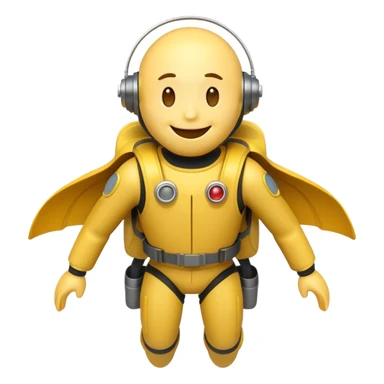 create an emoji of a smiley riding a jetpack sticker