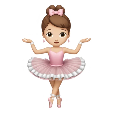A cappuccino cup wearing a tutu and dancing gracefully like a ballerina sticker