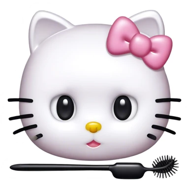 HELLO KITTU sanrio with mascara spoolie sticker