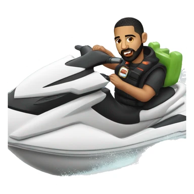 Drake eating a whopper on a jetski sticker