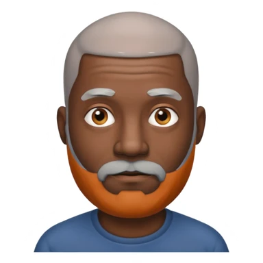 Bald black man with gray beard sticker