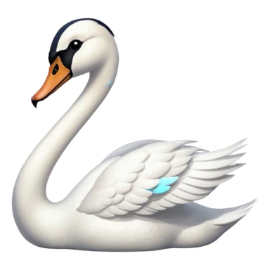 Swan emoji facing left side sticker