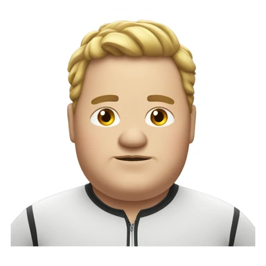 overweight man in cycling clothing sticker