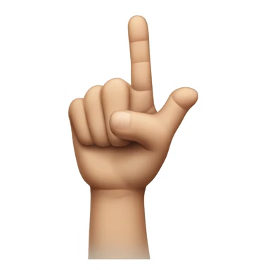 a hand with he thumb, the index end the middle finger up sticker